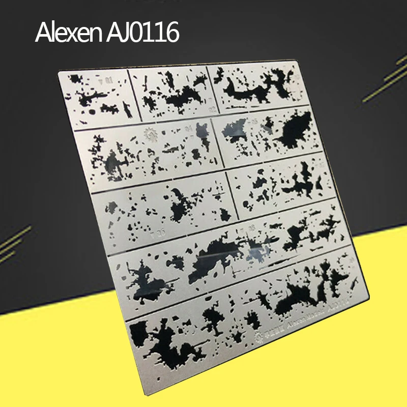 

Alexen AJ0116 Chipping Effects Leakage Spray Stencil Template Model Aging Tools