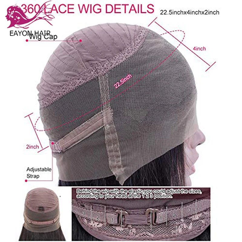 EAYON бразильские волосы волна воды парики 360 синтетический фронтальный парик