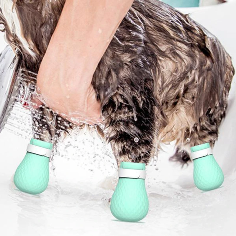 

4 шт. регулируемый силиконовые кошка стиральная лапа протектор котенок Уход за лошадьми Анти-Царапины обувь для ванной; Укус устойчивостью ...