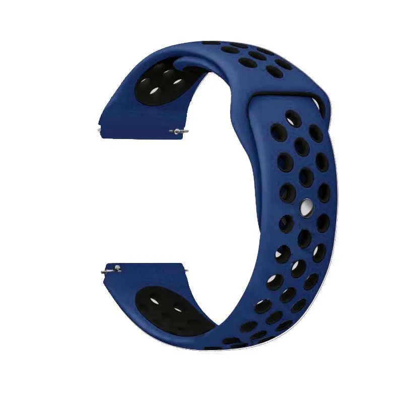 17 Dark blue black 22 мм силиконовый спортивный ремешок для samsung Galaxy Watch 46 мм SM-R800NZSAXAR 20 мм Amazfit ремешок Bip для Galxy Watch 42 мм браслет - Цвет ремешка: 17 Dark blue black