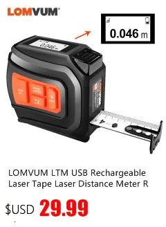 LOMVUM usb зарядка 77U Trena лазерный дальномер английский голос цифровой лазерный дальномер электрические ленты измерительные инструменты 120 м