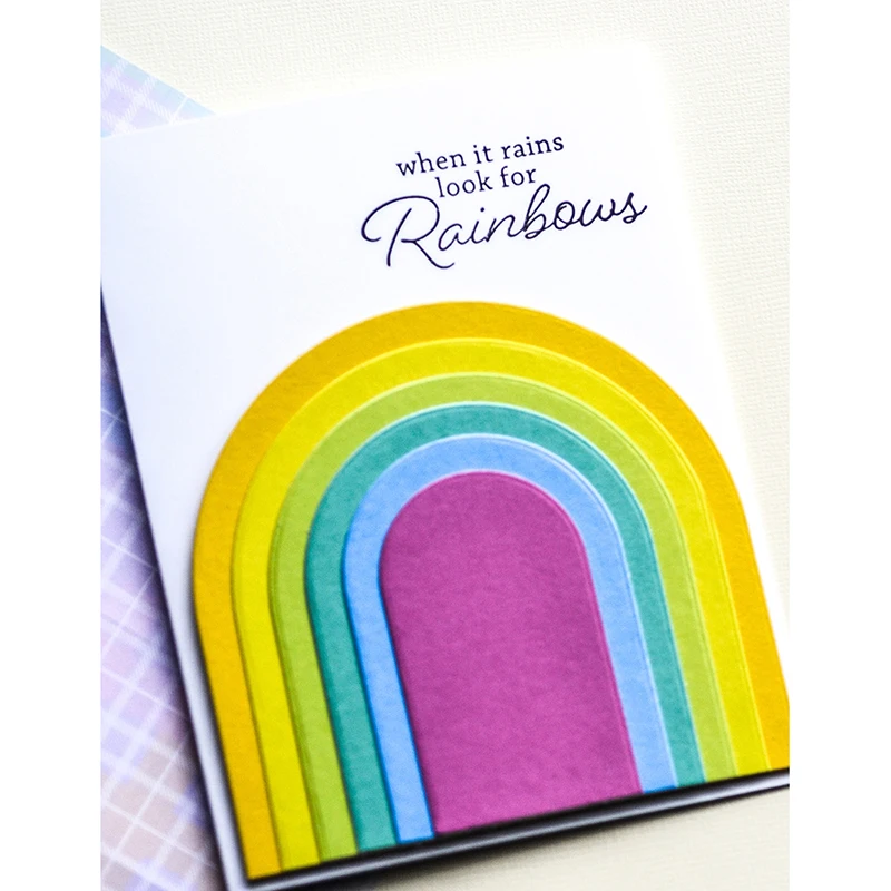

2021 New Rainbow Door Nesting Layered Metal Cutting Dies For DIY Craft Making Greeting Card and Scrapbooking Album No Stamps Set
