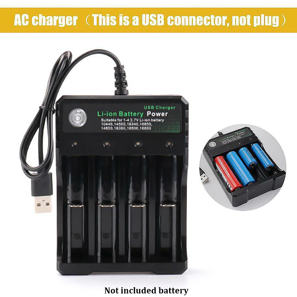 18650 Li Ion 4 слота безопасное зарядное устройство Портативный быстрый Универсальный
