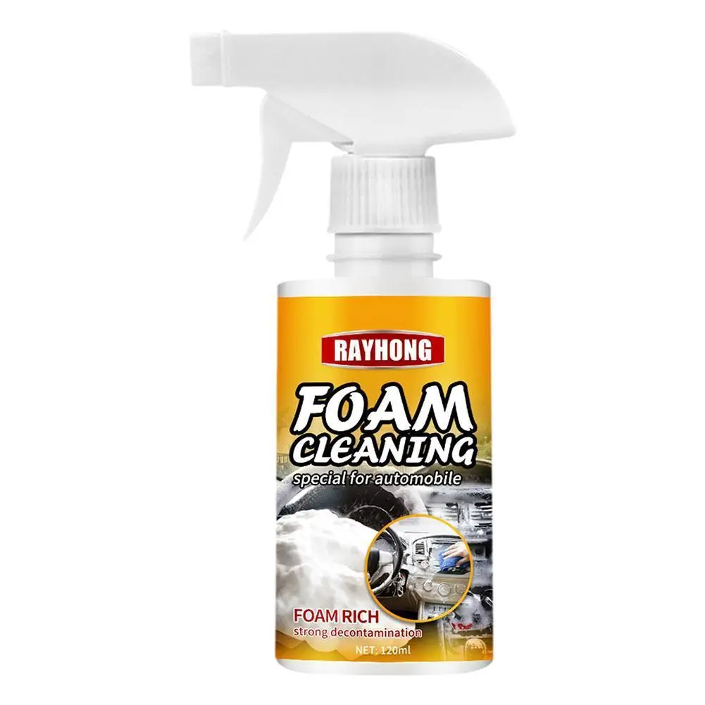 

Household Cleaners Car Foam Spray Cleaner Practical Home Automotive Interior Cleaning Tools Car Interior Leather Foam Cleaner