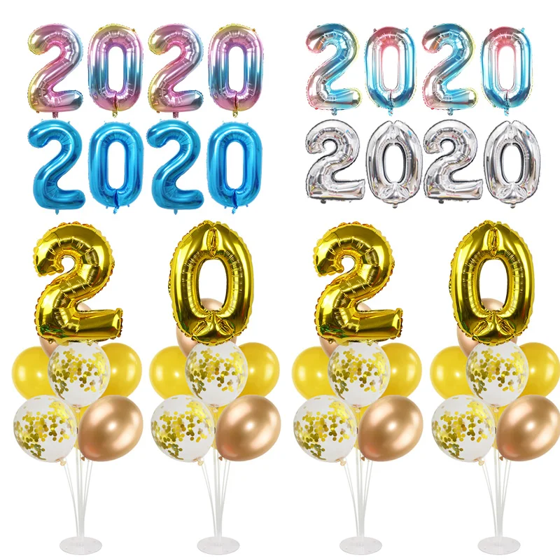 32inch Number Foil Balloon Gold/silver Digit Helium Baloons Happy New Year Christmas Party Decor Globos DIY Home Ornaments
