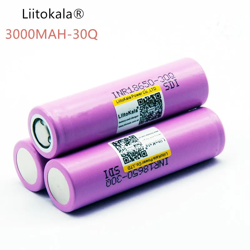 Литий ионные аккумуляторы Liitokala 100% Оригинальные для inr 18650 30q 3 7 в 3000 мАч|bateria 18650|li-ion