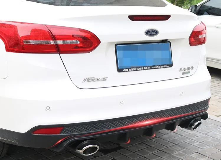 Для Focus Задний Спойлер ABS задний бампер диффузор защитные бамперы для Ford After хром
