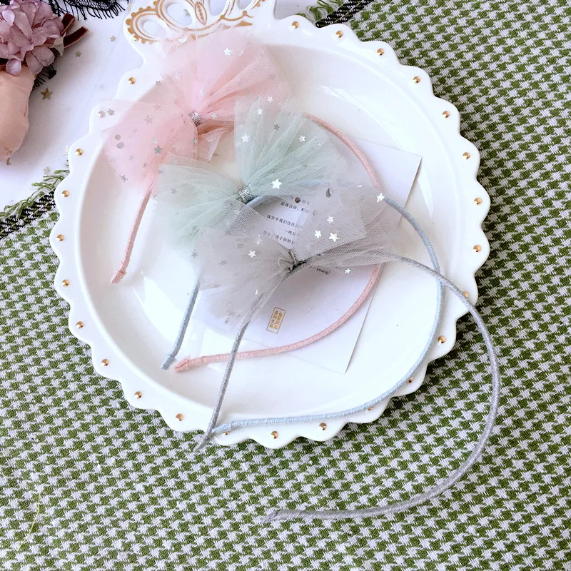 20 м рулон тюлевой ленты с проволокой и серебристыми блестками со звездами для