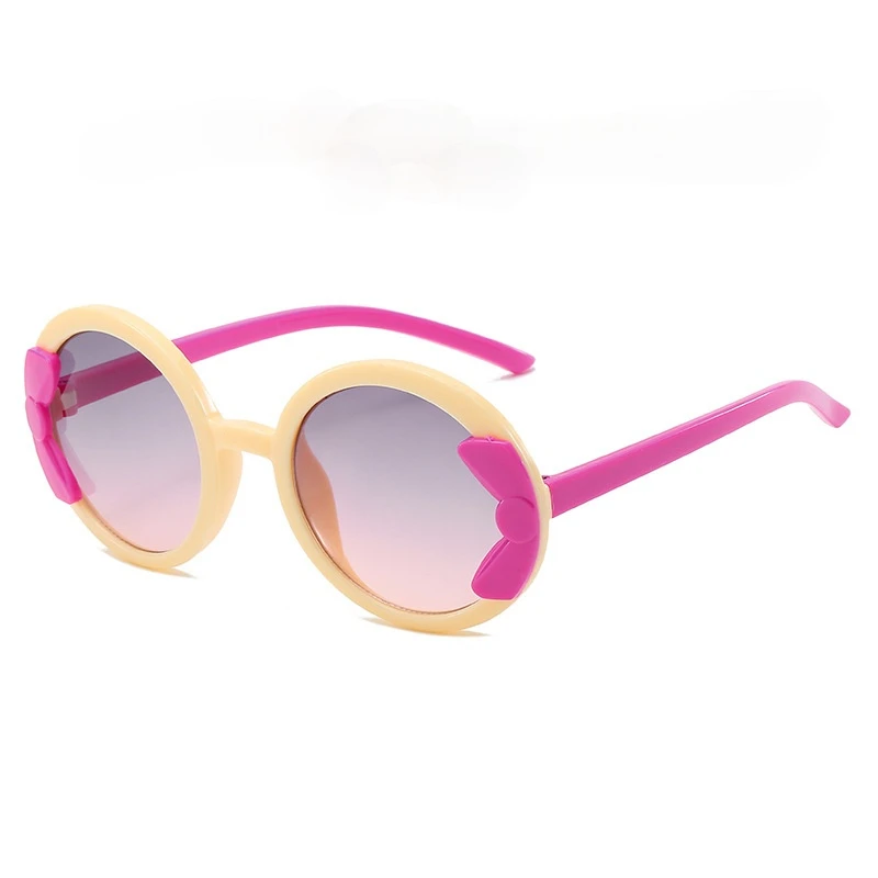 

Bowknot Color Matching Children's Cute Sunglasses Decorated with UV Protection Light Super Elastic Hinge Comfortable Nose Pad