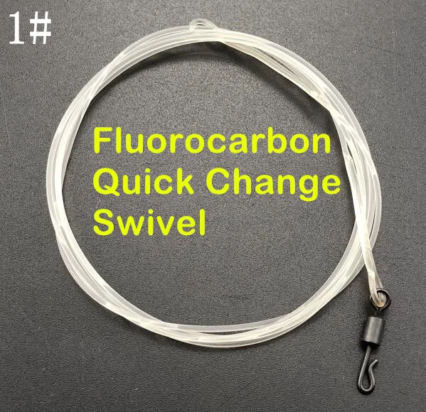 fluorocarbon KWIK 1 м ловля карпа свинцовая линия лидер плетеная/фторуглеродная/нейлоновая с спиннером быстрая замена поворотный свинцовый стержень лидер Крюк Ссылка - Цвет: fluorocarbon KWIK