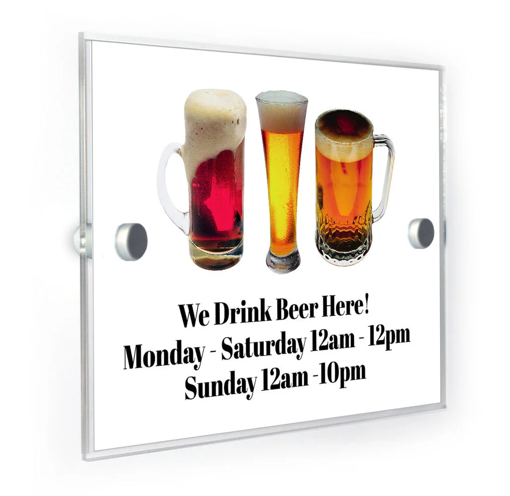 

Customized Acrylic We Drink Beer House Number Plaque Home Address Sign