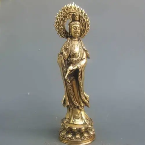 

Details about Chinese ancient Style Bronze Statues&Kwan Yin Pattern The statue wedding copper Decoration real Brass