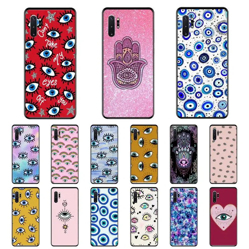

Evil Eye Phone Case For Samsung Note 7 8 9 20 Note 10 Pro lite 20ultra M20 M10 Case