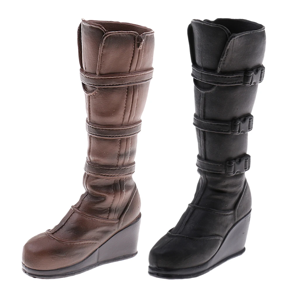 

1:6 Woman Long Tactical Boots Doll Costume for 12 inches Female Figures Body