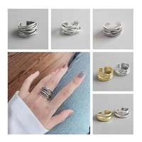 rinhoo 1pc gold silver color vintage layered finger rings for women bohemian adjustable irregular rings novelty jewelry