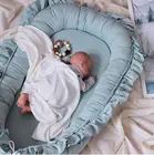 Детская кровать в кровати, новая кружевная хлопковая ткань, приятная для кожи детская матка, бионическая удобная кровать, портативная кровать для новорожденных, коврик для сна