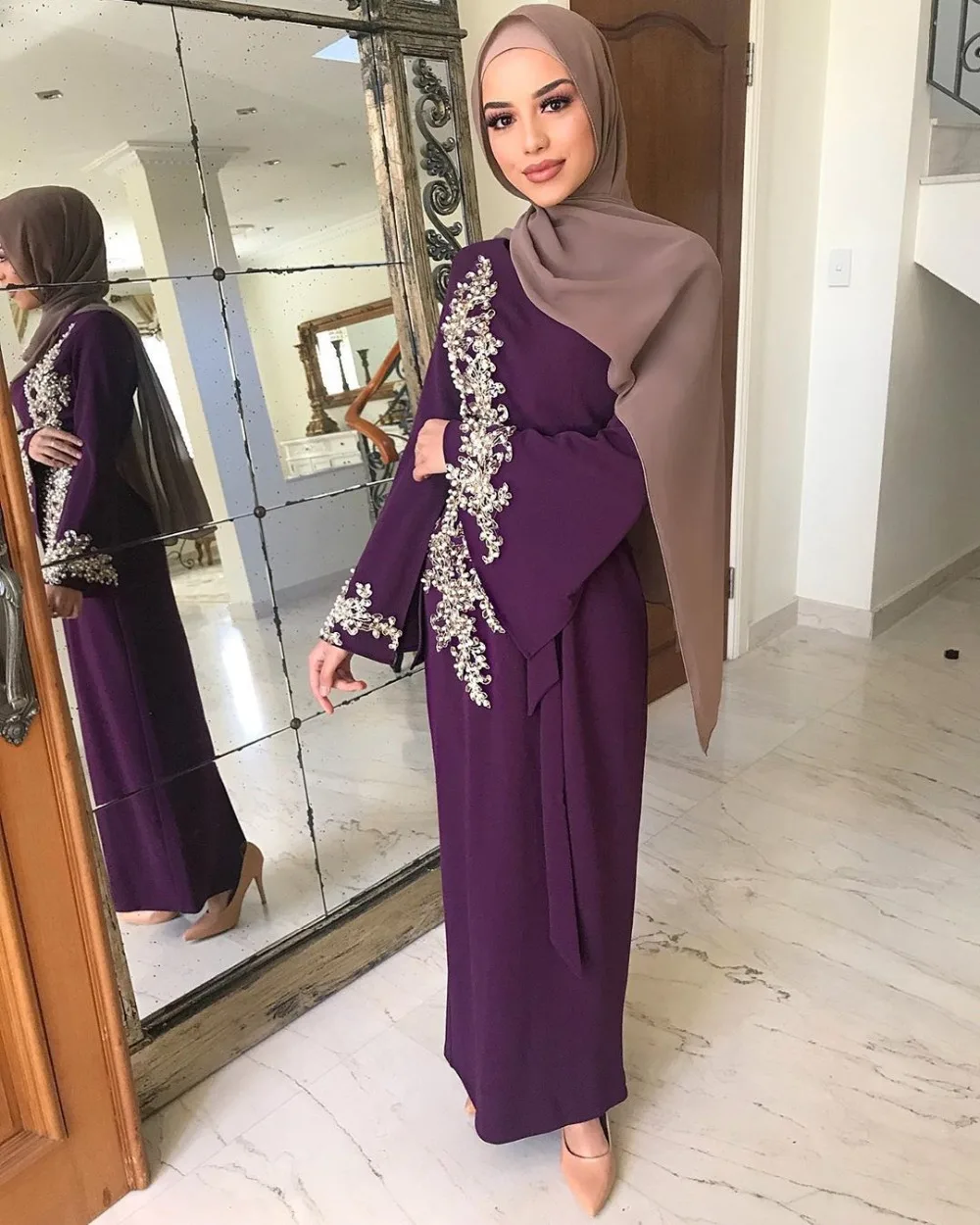 Абая(Бангладеш) Дубайский мусульманский abaya платье для женщин djelaba femme платье хиджаб вечерние платья Турецкая Марокканская кафтан