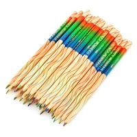 50pcs rainbow color pencil 4 in 1 colored pencils for drawing painting stationery sale