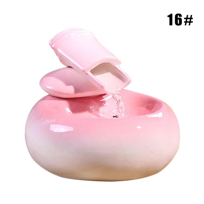 Cat Ceramic Water Fountain Automatic Pet Drinking Fountain Quiet Electric Automatic Circulation System Water Dispenser P7Ding