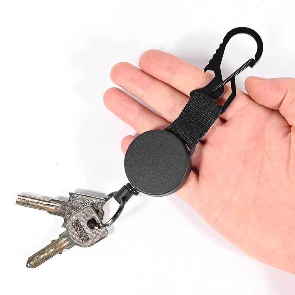 

Multi-function Retractable Keychain Anti-lost Outdoor Carabiner Fishing Keyring Outdoor Key Ring Return Retractable Key Chain
