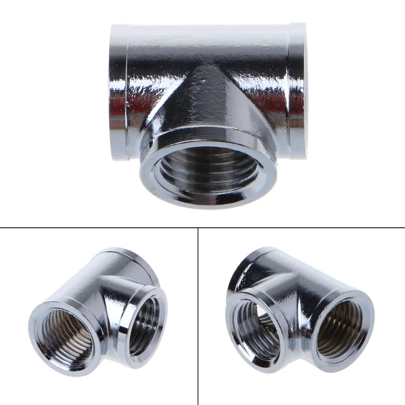 

2021 New T Shape Tee Splitter 3 Way Connector G1/4 Thread Computer Water Cooling Fitting