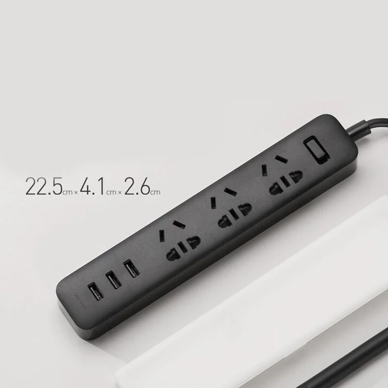 Оригинальный Смарт электронный разъем питания Xiaomi 2.1A Быстрая зарядка 3 USB розетки