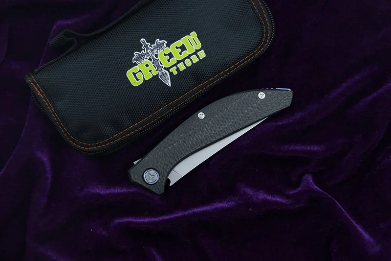 Нож GREEN THORN SIGMA m390 лезвие из титана ручка CF карманный для кемпинга охоты фруктов