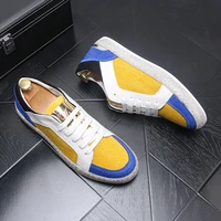 stitching rhinestone mens casual shoes mens lightweight breathable flat shoes luxury brand mens outdoor walking sneakers