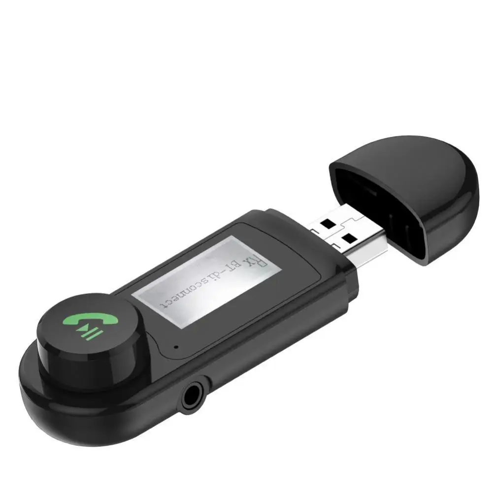 

USB Bluetooth 5,0 адаптер передатчик ЖК-дисплей аудио приемник FM передатчик автомобильная система громкой связи ТВ ПК беспроводной адаптер
