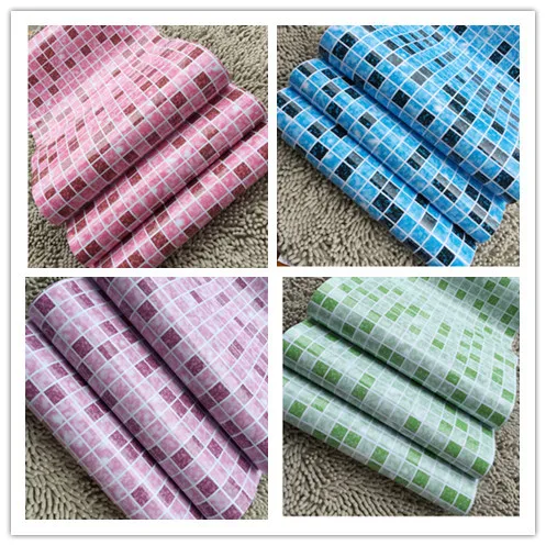 Bathroom wall stickers PVC mosaic wallpaper kitchen waterproof tile plastic vinyl self adhesive papers home decor | Обустройство дома