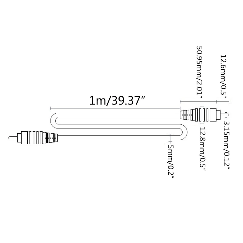 

RCA Cable Male to Male Audio Cable RCA Audio Cable Digital Audio Coaxial Cable for Home Soundbox