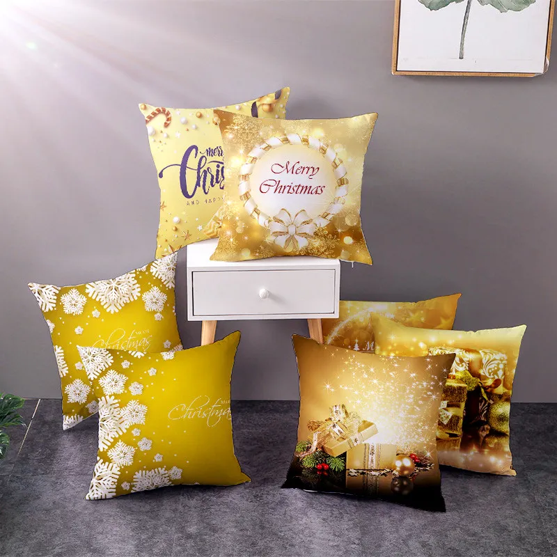 Рождественские украшения для чехлы на подушки дома с Рождеством и новым годом