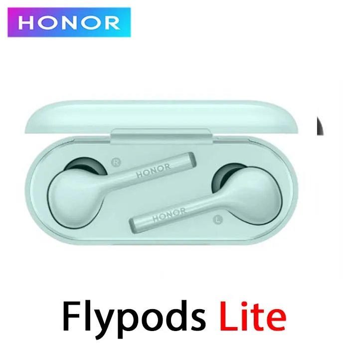 Blue Оригинальные беспроводные наушники huawei Honor Flypods Lite, водонепроницаемые, IP54, управление нажатием, Беспроводная зарядка, Bluetooth 4,2 - Цвет: Blue