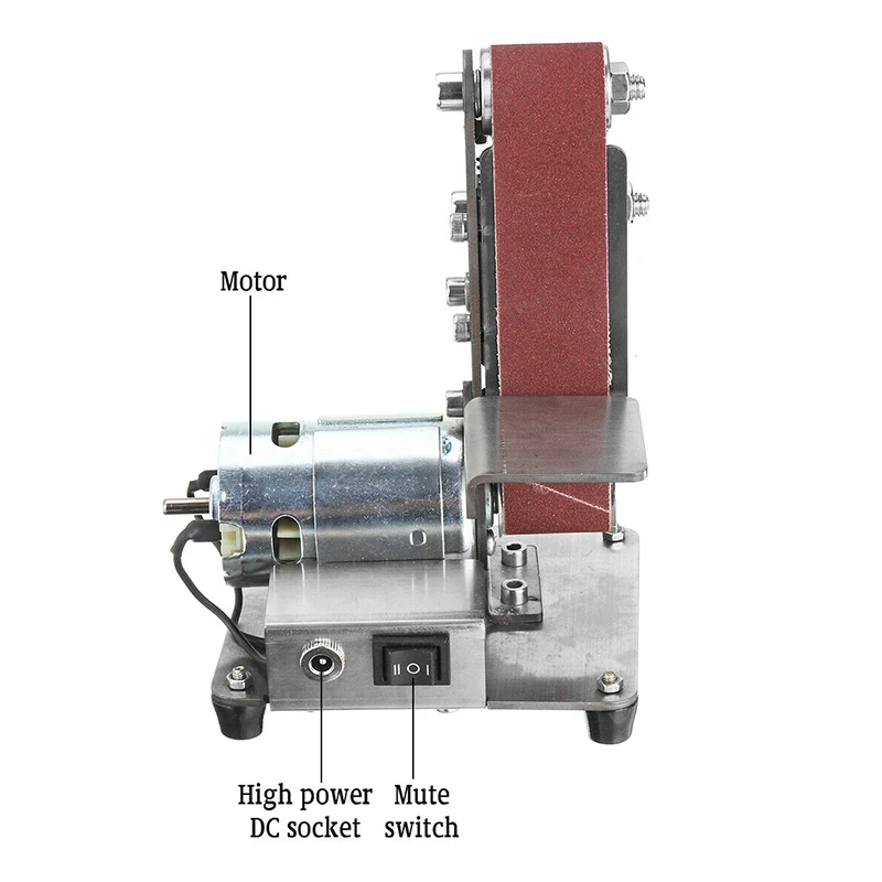 

Mini DIY Belt Sander Sanding Grinding Machine Abrasive Belts Grinder Polishing FBS889