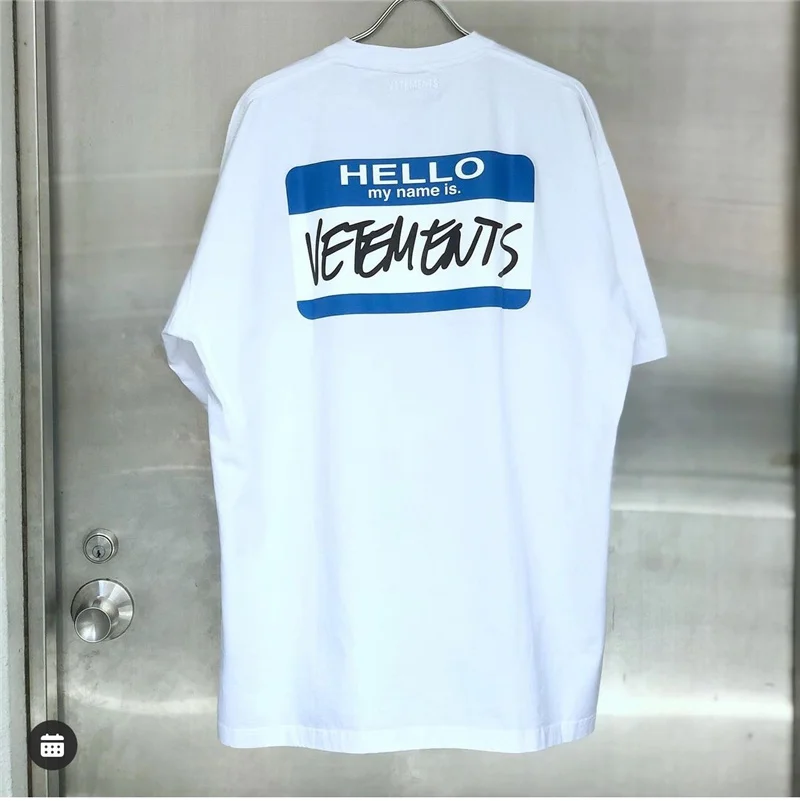 

Summer Oversized VETEMENTS Brand T Shirt Men Women 1:1 High Quality Cotton Loose Casual T-Shirts 2021 New VTM Letter Tops Tee