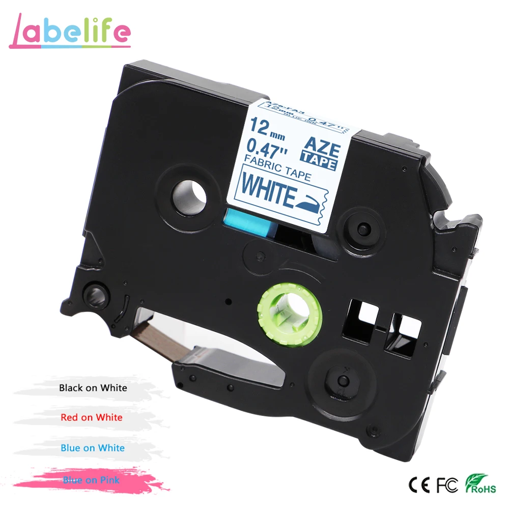 Labelife 1 шт. TZe-FA3 12 мм темно-синий на белой ткани железная лента для Brother P-touch TZ-FA3 TZeFA3 TZFA3 FA3 для принтера этикеток