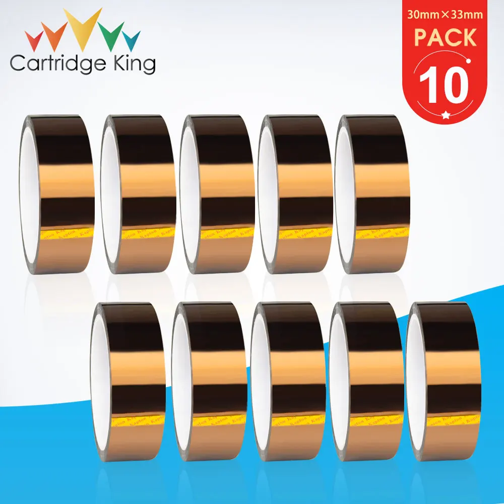 10PK 30 мм * 33 м высокотемпературная термостойкая изоляционная лента клейкая