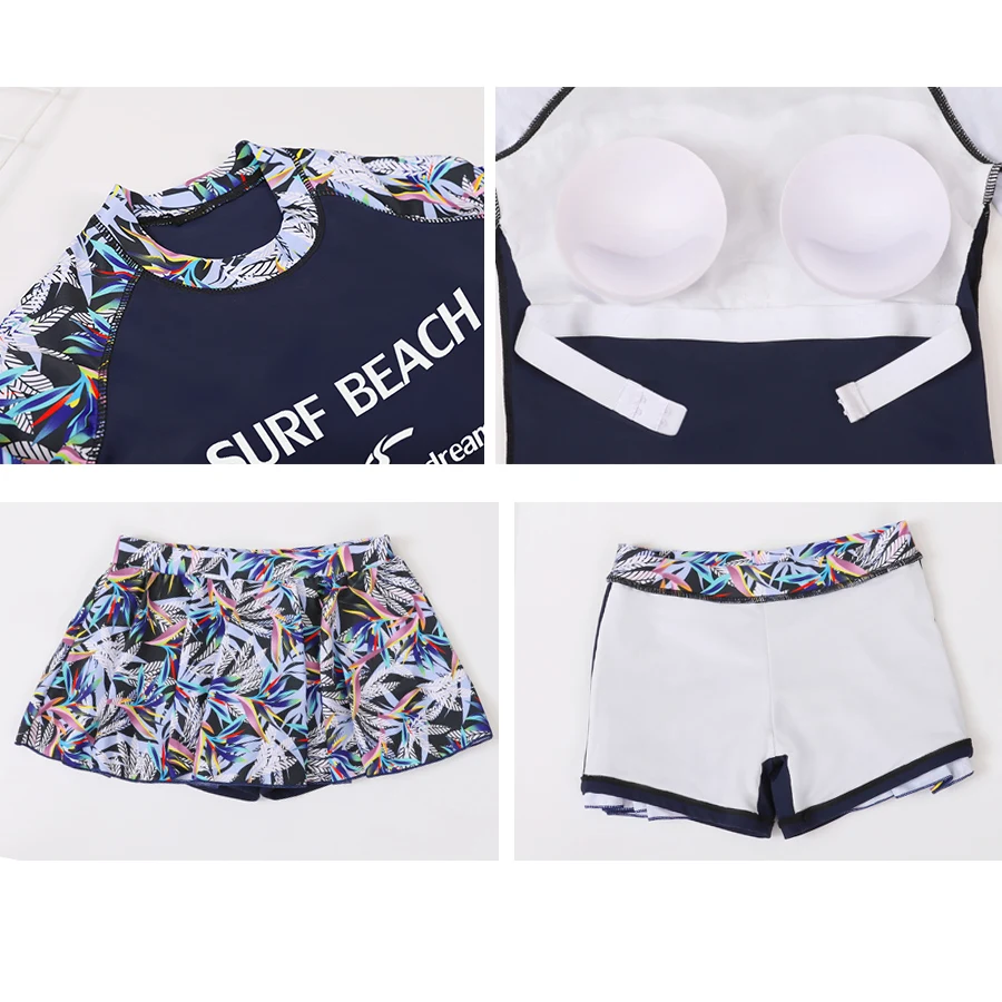 Женский спортивный костюм с длинным рукавом купальный для серфинга из двух