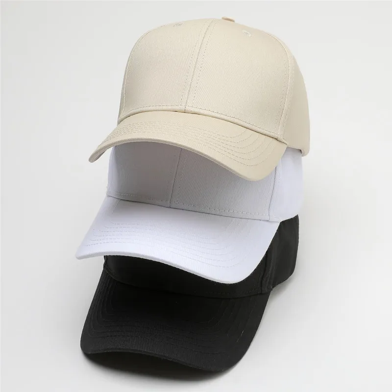 

Big Head Adult 100% Cotton Plus Size Baseball Cap Lady Sport DIY Solid Sun Hat Men Large Size Plain Snapback Cap 55-59cm 60-65cm