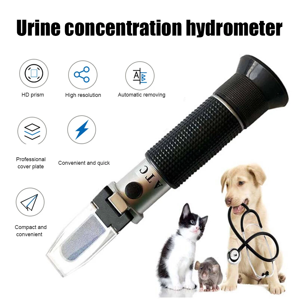 

Refractometer Pet Urine Specific Gravity Handheld Veterinary Serum Plasma Protein Hemoglobin Tester for Cats Dogs Urine Analyzer