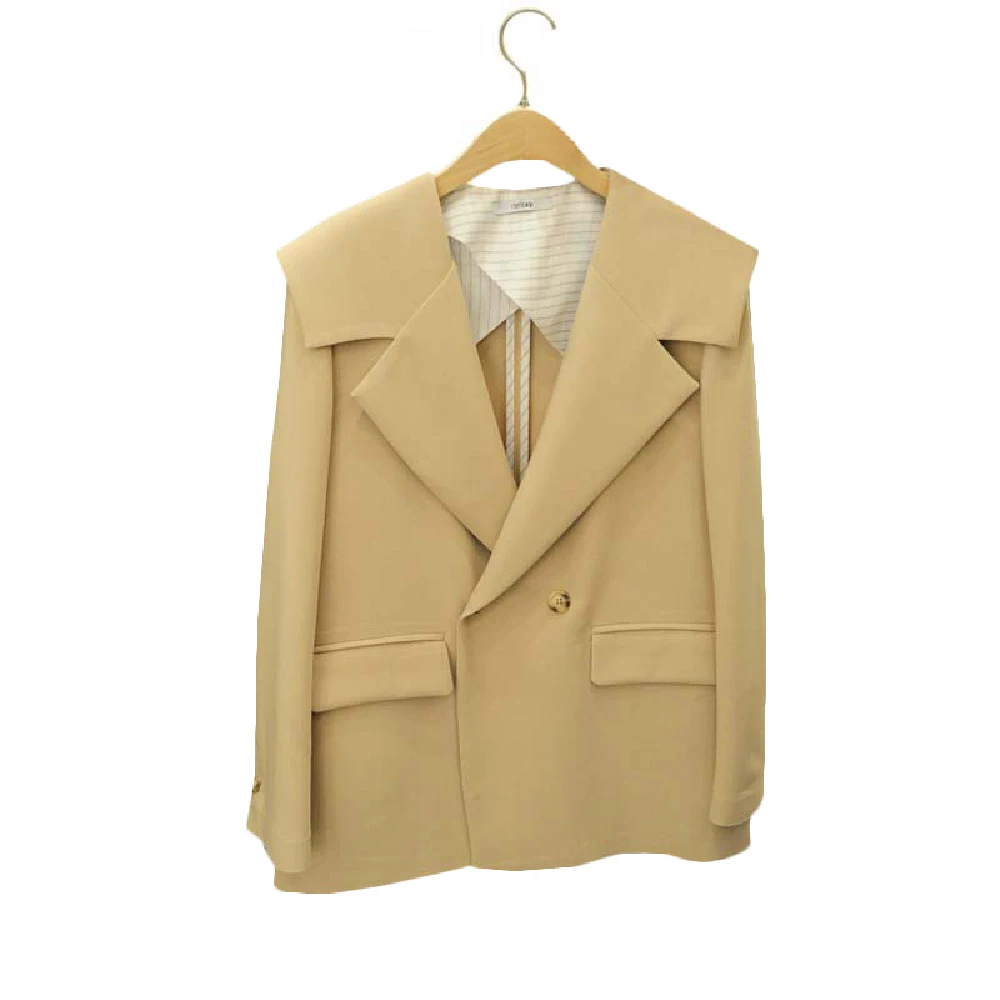 

Women Spring and Autumn Navy Collar Suit Jacket Korean Version of The British Loose Fashion College Suit