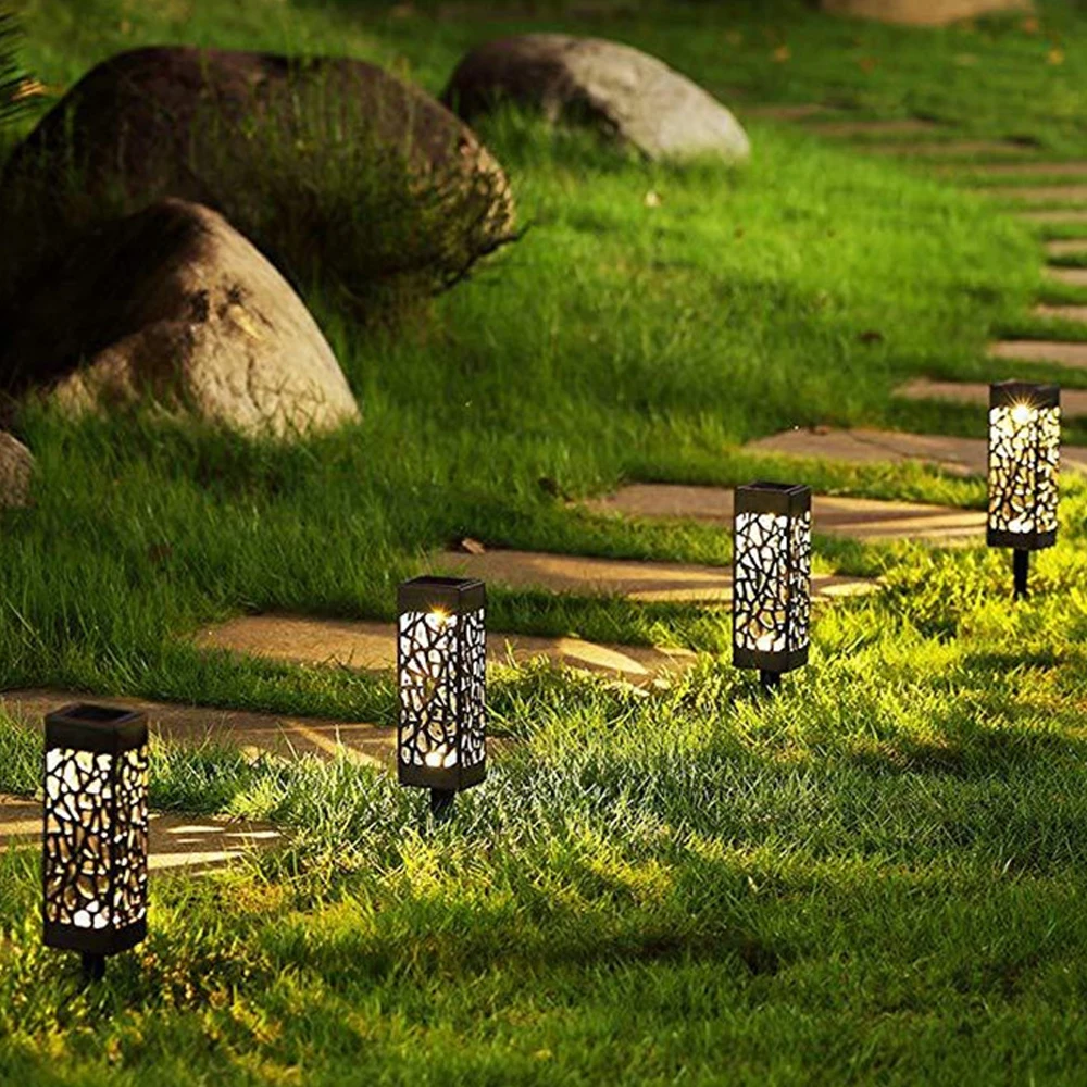 BRELONG Солнечный светодиодный сетчатая крышка газонный светильник на открытом