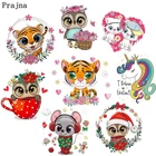 Термоаппликация для одежды с изображением кота, единорога, тигра, совы