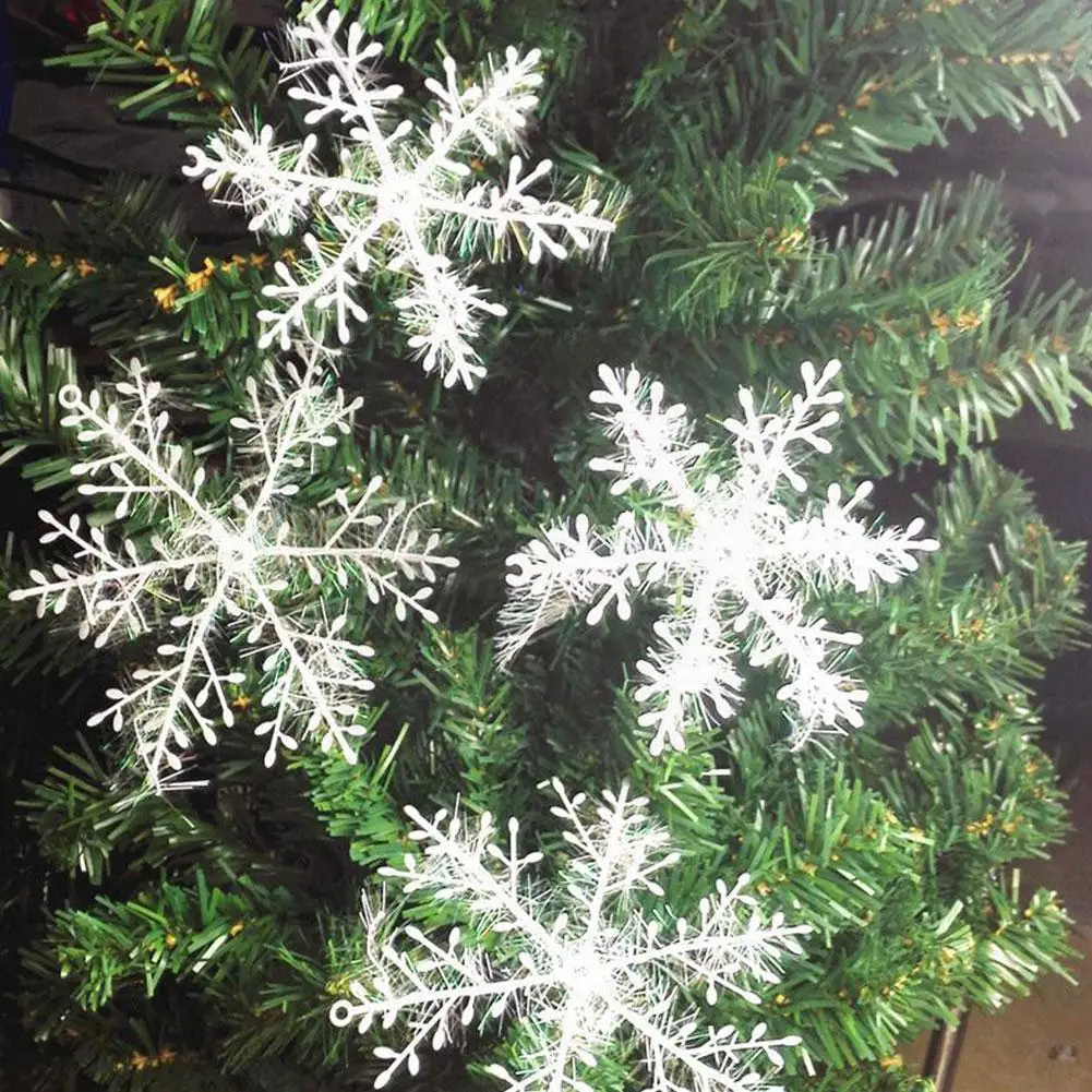 

3/6pcs Snowflake Christmas Tree Decoration Party Venue Decoration Snowflake Sticker Accessories Tree Snowflake Christmas N7I0