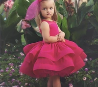 new kids beautiful pageant party dresses toddler girl baby tulle dress birthday gown with headpiece