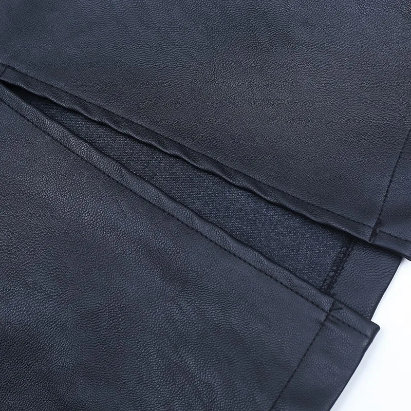 

Women Red Black Mid Long Skirt Autumn Winter High Waist PU Leather Skirt Plus Size M-4XL Belt Ladies Slim Pencil Skirt Clothing