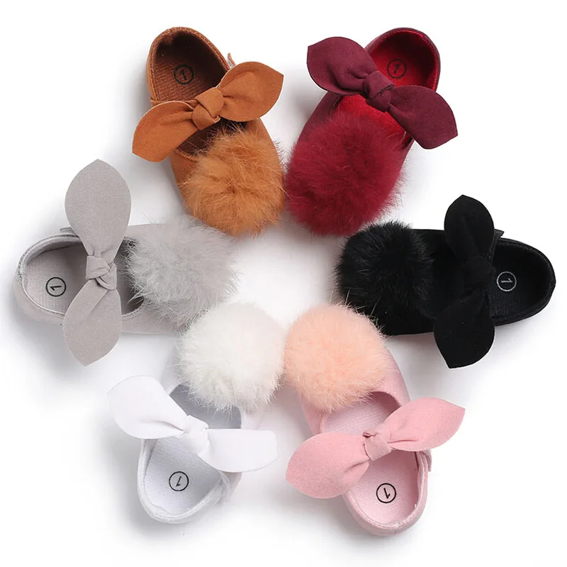 Модная Милая корона для девочек туфли принцессы с бантиками мягкие Нескользящие