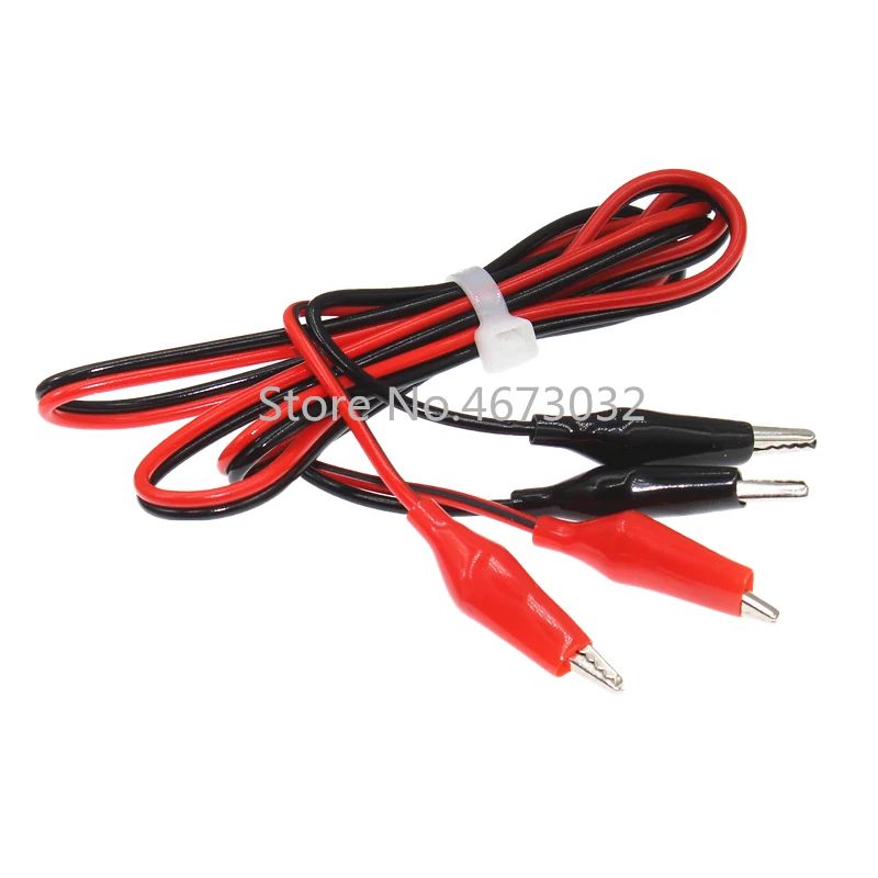 

10Pcs 1meter Double Red and Black Clips Crocodile Cable Alligator Jumper Wire Test Leads
