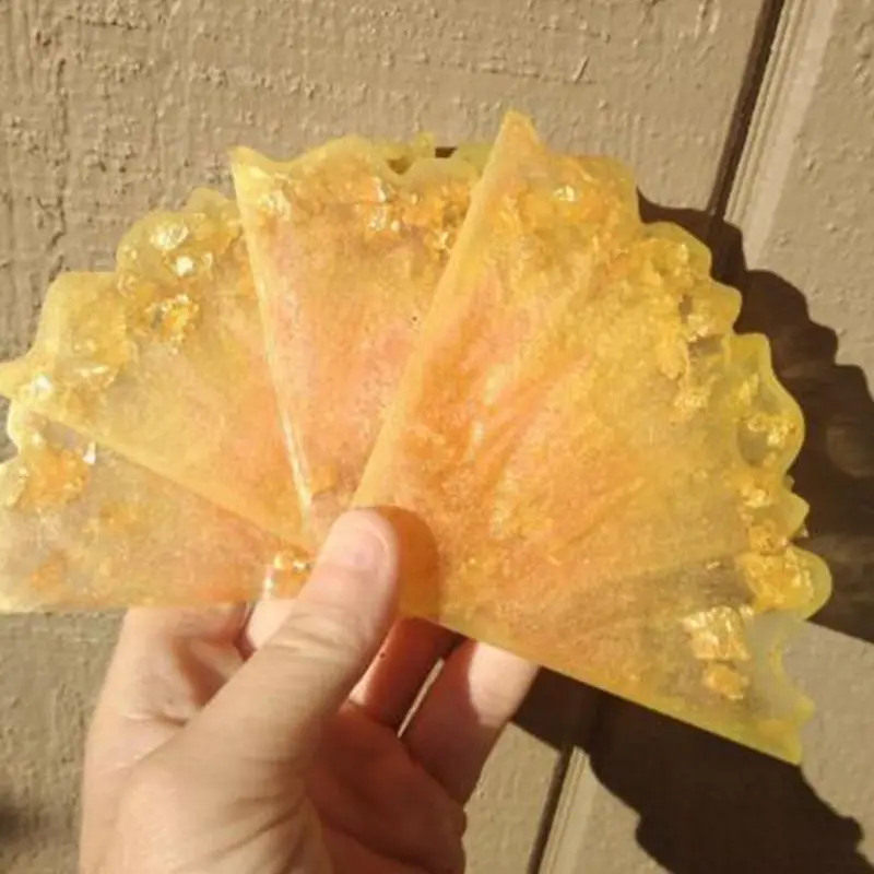 

4 Pcs Crystal Epoxy Resin Mold Coaster Cup Mat Casting Silicone Mould DIY Crafts Table Decoration Jewelry Making Tools