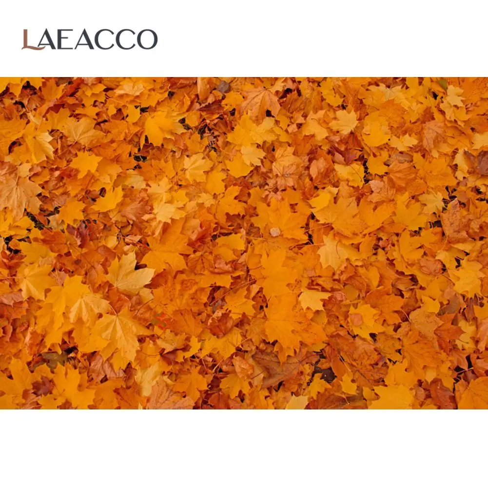 

Laeacco желтые осенние Maples опавшие листья дерева для новорожденных фотозона портрет Живописный фон для фотосъемки